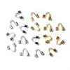 50 Pcs Stainless Steel U-Shaped Positioning Tube Caps for DIY Jewelry