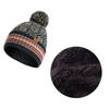 Winter Knitted Hat Scarf Gloves Set Windproof Acrylic Fleece Lined Warm Beanie  with Pompom Touch Screen Gloves for