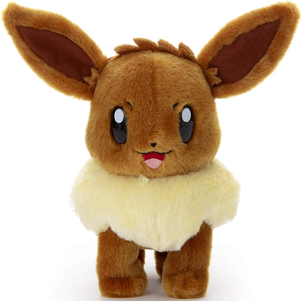 Takara Tomy Arts Pokmon Eevee Plush Toy 21cm Height Soft Stuffed Animal