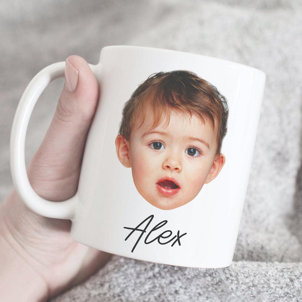 Custom Faces Coffee Mug Photo Text Ceramic Cups Creative Cup Cute Mugs Personalized Gifts for Her Women Mother Nordic Tea Cups
