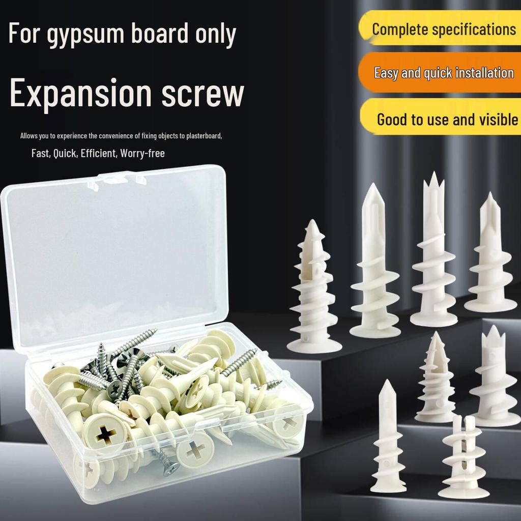 Nylon Expansion Anchor with Self-Tapping Screw and Wall Plug