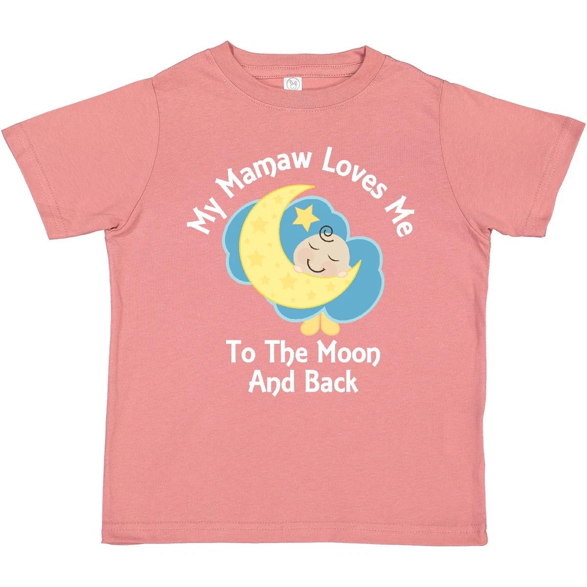Inktastic Mamaw Grandma Loves Me Girls Boys Toddler kids boys T-Shirt Loved By Moon Kids 110
