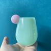 Cute Candy Colored Glass Cup, Creative Small Ball Milk Juice Cups, Women's Colorful Bubble Ball Cup, Heat-resistant Coffee Mug