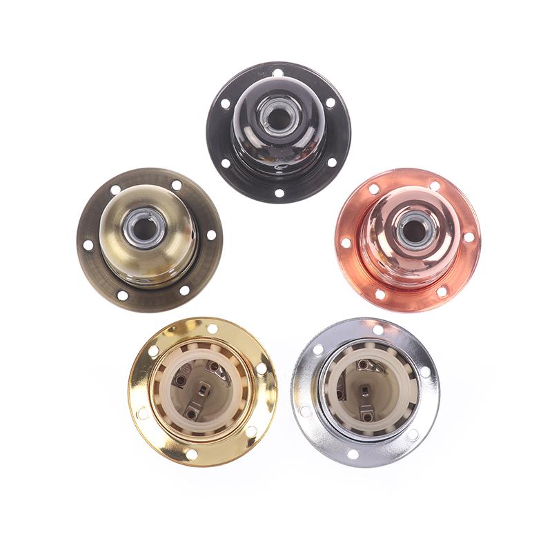 Metal Lamp Holder E27 Polished Vintage Lamp Socket DIY Light Lamp Base Retro Screw Adapter Lampholder For Lighting Fixture