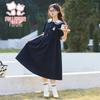 Girl's Summer School Style Navy Collar Dress