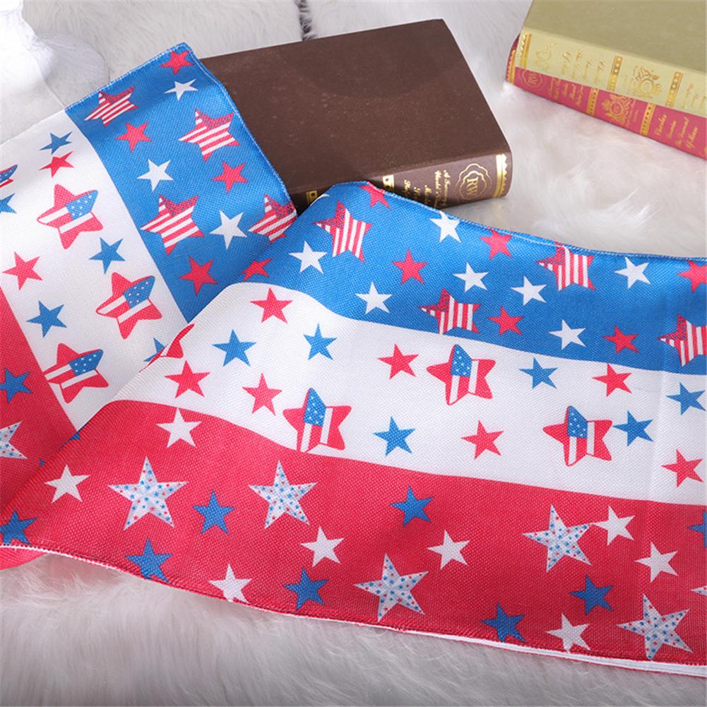 Independence Day Cotton Linen Table  Runner Dresser Scarves Truck Non-Slip  Usa Flag Decor