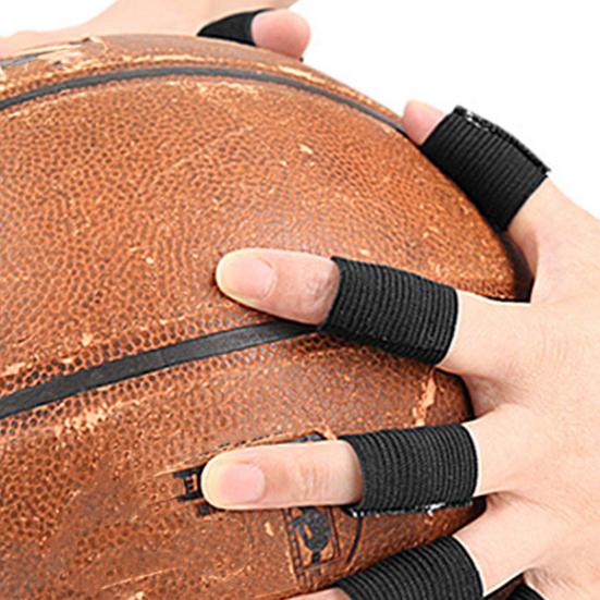 10 stk Sportsfingerhylse Tommelstøtte Beskytter Elastisk Pustende Fingerteip for Basketball Tennis Treningsstudio