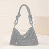 Rhinestone Crossbody Bag For Women Silver Clutch Bag Evening Handbag Purse Sparkly Rhinestone Purses Diamante Clutch Bag For Party Bridal Night Bagrhi