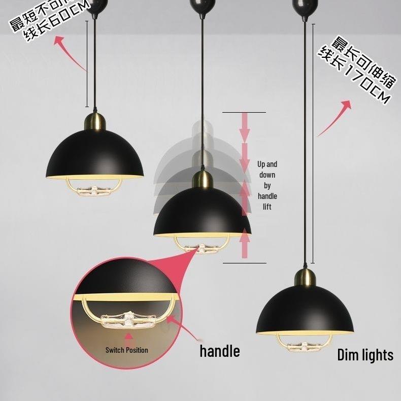 Modern Minimalist Telescopic Macaron Chandelier for Dining, Card, Mahjong, or Study Rooms