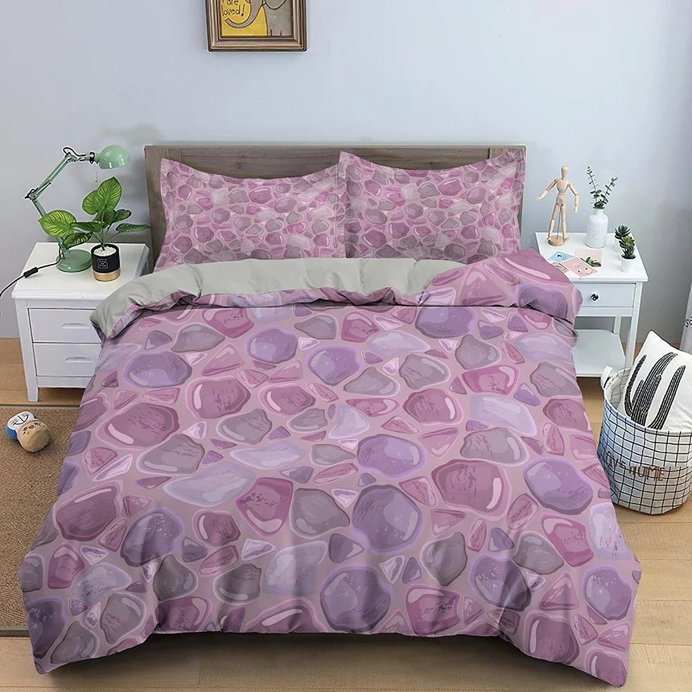 Stripe Geometric Bedding Set Breathable Duvet Cover With Pillowcase Adults Fashion Queen King Size Quilt Cover Home Textiles