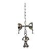Large Pet Bird Toy in 304 Metal, Hanging Cage Enrichment Toy with Moving Metal Cups and Link Chain Mount