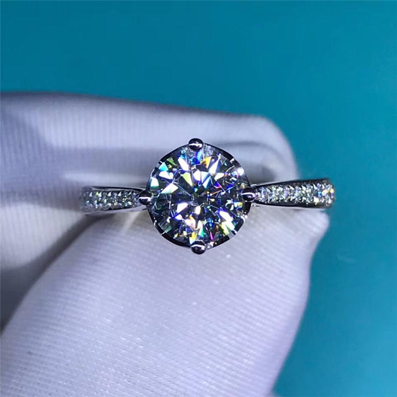 

Buyee 925 Sterling Silver Wedding Ring Light Zircon Party Ring Finger For Women Girl Luxury Engagement Fine Jewelry Circle 8