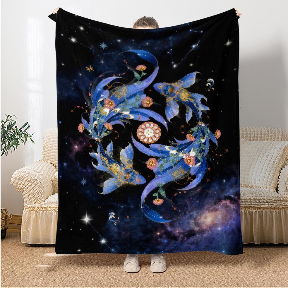 The Twelve Zodiac Signs Thin Blanket Bedrooms,living Rooms,sofas,offices,napping,camping,outings,girls' Gifts Blanket