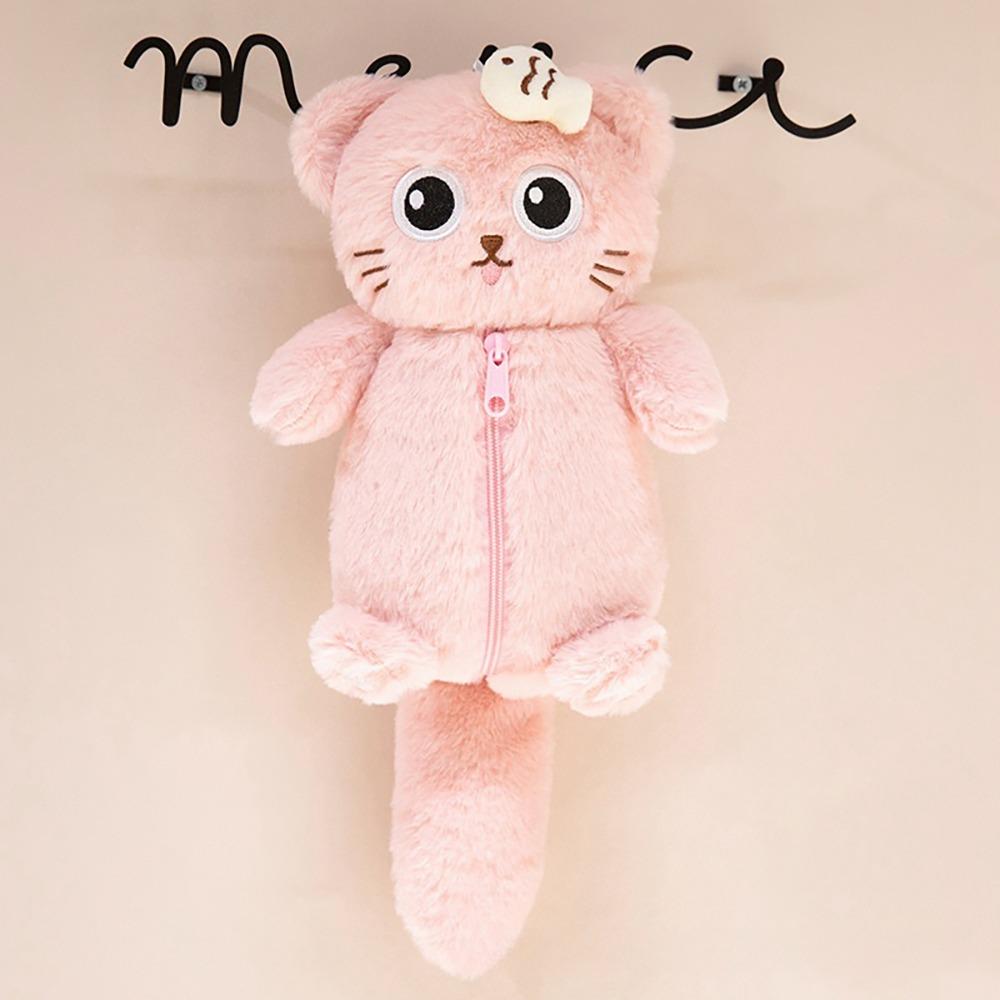 Cat Kitty Stationery Bag Large Capacity Cartoon panda Pencil Case Plush Capybara Pen Bag Girl Gift