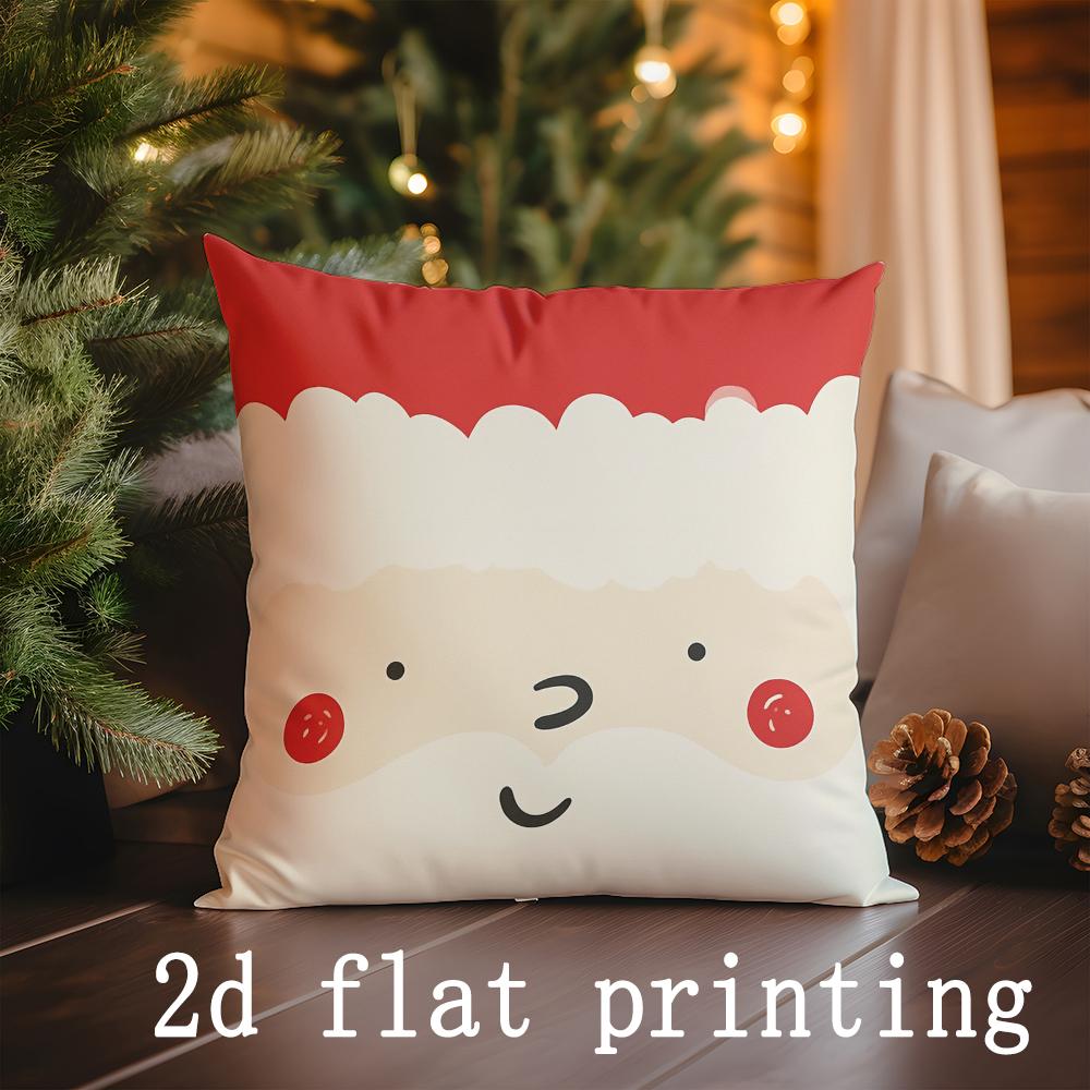 Home Decor Christmas Themed Decorative Pillow Covers Pattern Cushion Cover Suitable for Sofa Bedroom Car Pillow Cover