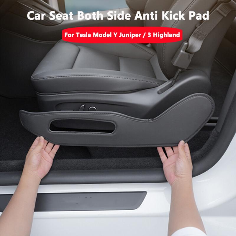 For Tesla Model Y Juniper Launch / 3 Highland Seat Both Side Anti-Kick Pad Seat Anti-scratch Protective Car Interior Accessories