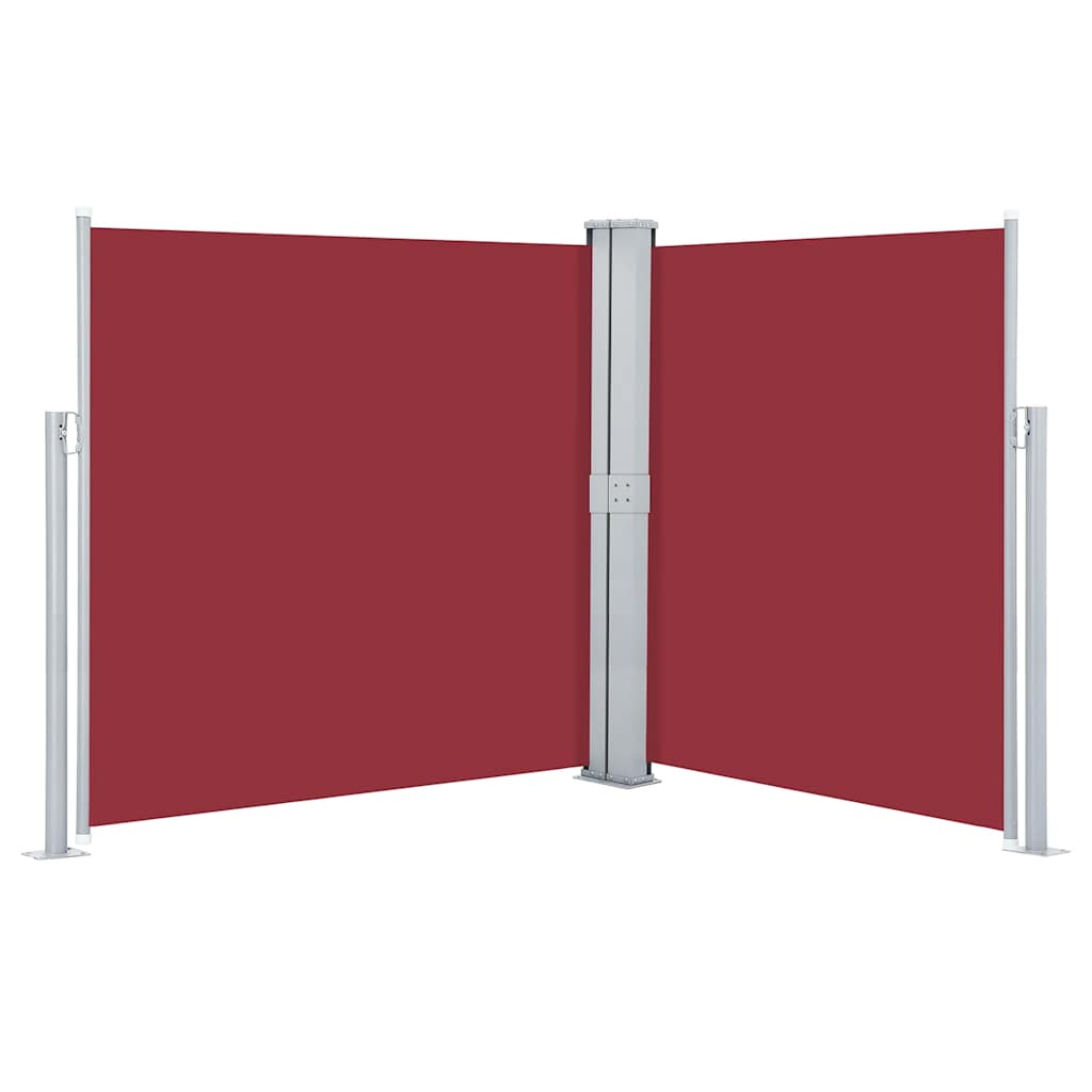 vidaXL Ausziehbare Seitenmarkise Rot 140 x 600 cm