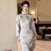 Fleece Winter Clothing National Style New Chinese Long-sleeved Cheongsam Winter Thick Style Improved Young Female Retro Slim High Sense