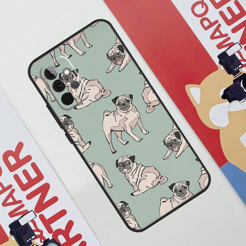 Cute Pug Dog Case For Samsung Galaxy A06 A16 A36 A56 A55 A35 A33 A53 A13 A23 A17 A54 A34 A14 A52 A32 A15