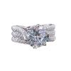 Cross Six-Prong Luxury Pavé Ring - Classic European & American Style, Hot Selling Women's Jewelry R7851