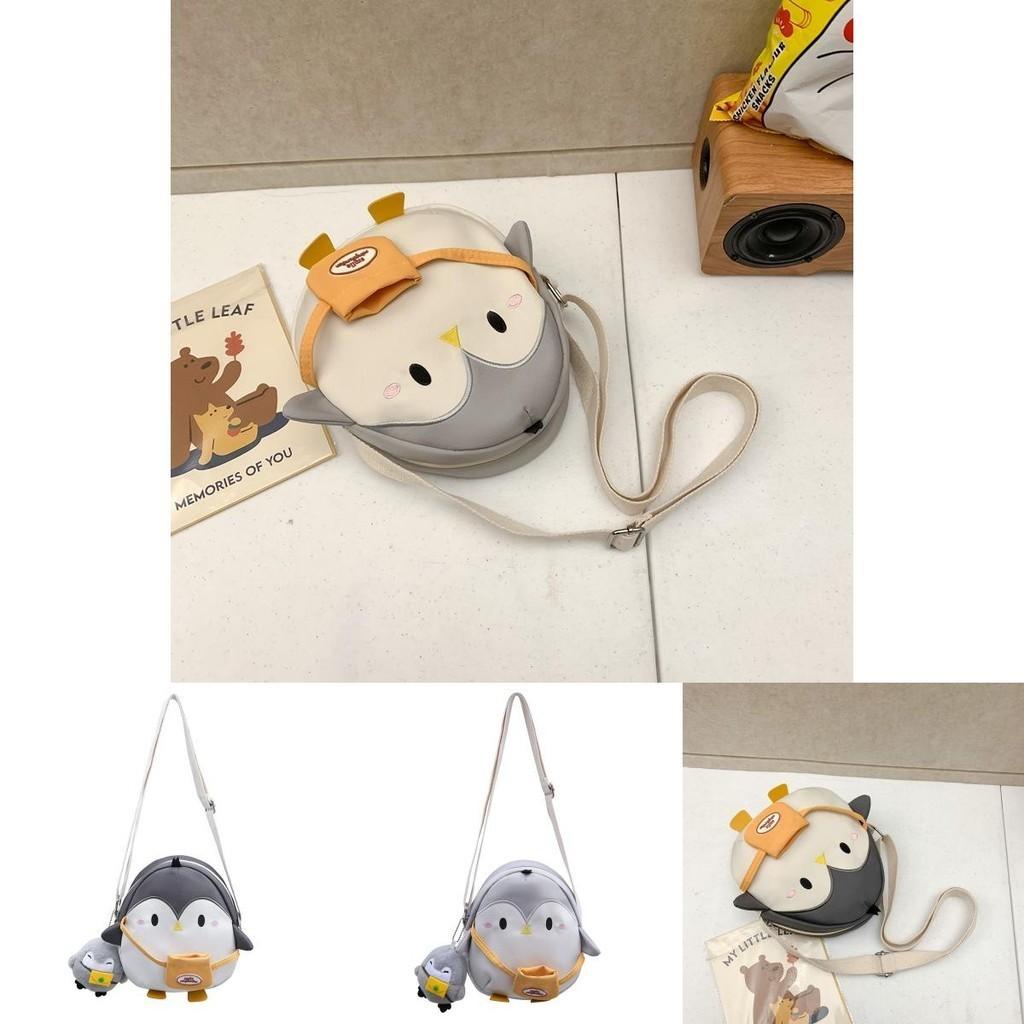 Adorable Cartoon Penguin Shaped Kids Shoulder Bag Versatile For Boys And Girls
