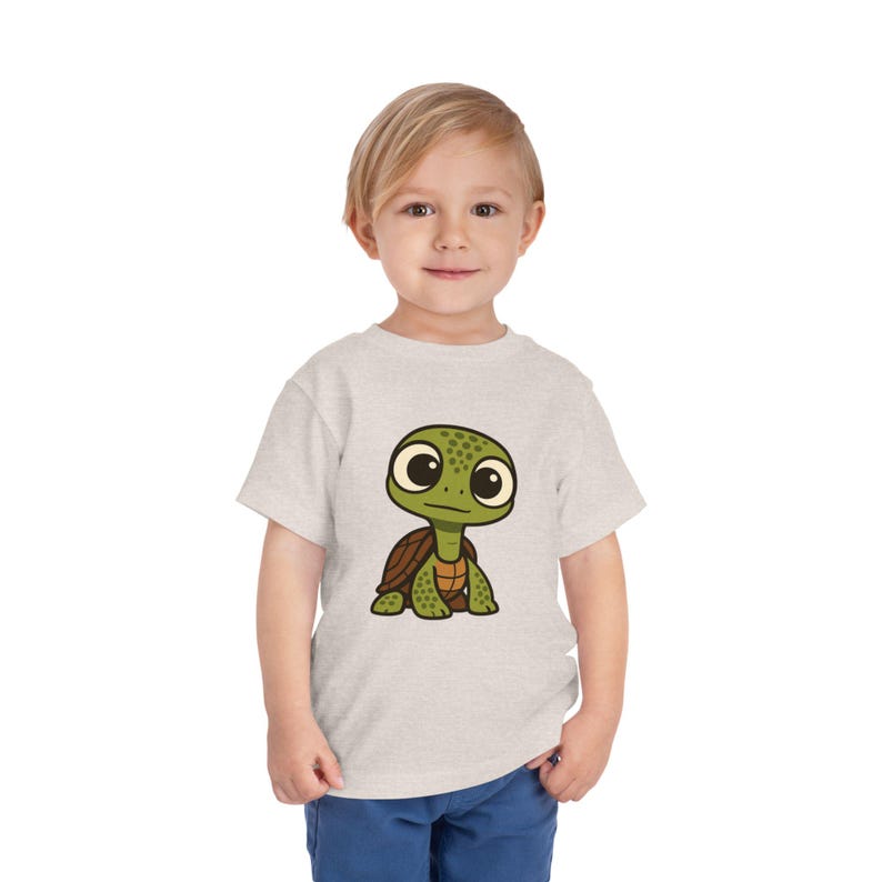 Cartoon Turtle Toddler T-Shirt – Lightweight Cotton Kids Tee 150