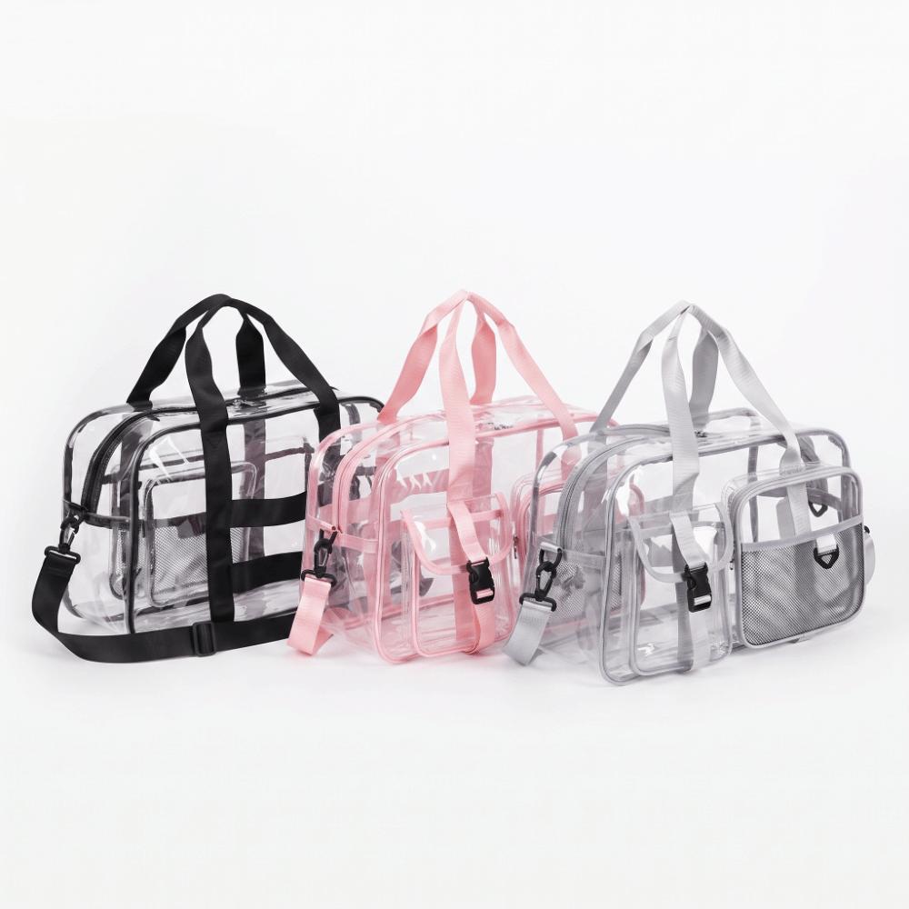 Large Capacity PVC Waterproof Bag Transparent Gym Bag Casual Travel Duffle Swimming