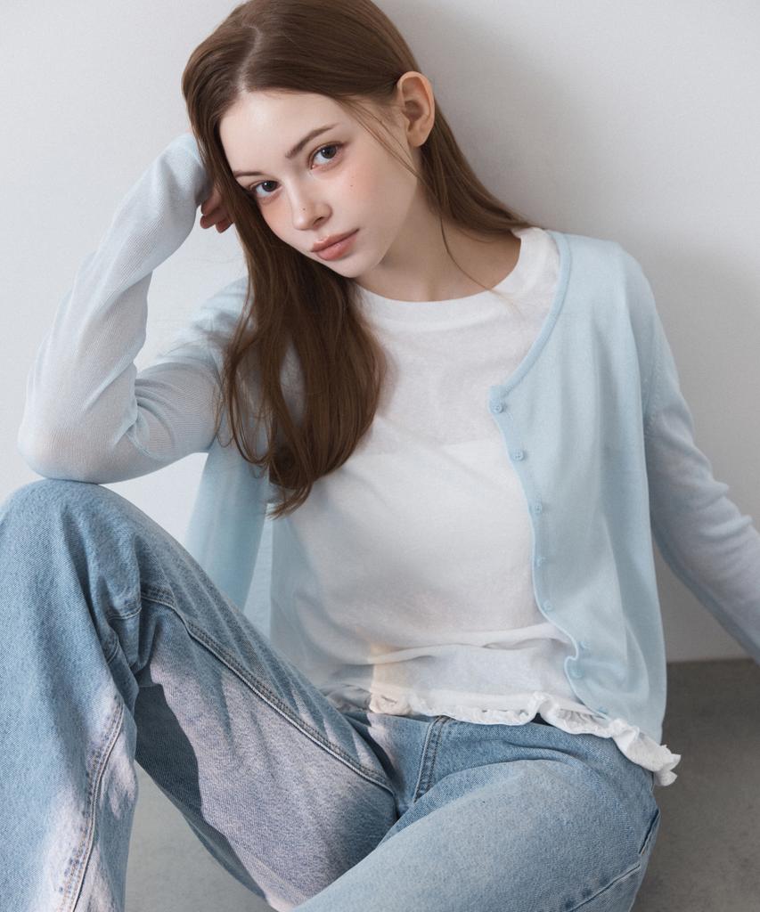 MIXXO Frilled Hem Short Sleeve T-Shirt_Miwhwg41Ts