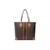 Michael Kors MK Eva Floral Logo Stripe Letter Color Block Open Tote Bag Women Tote Bags Acorn-Brown 30T9GV0T7B-BRN-ACORN