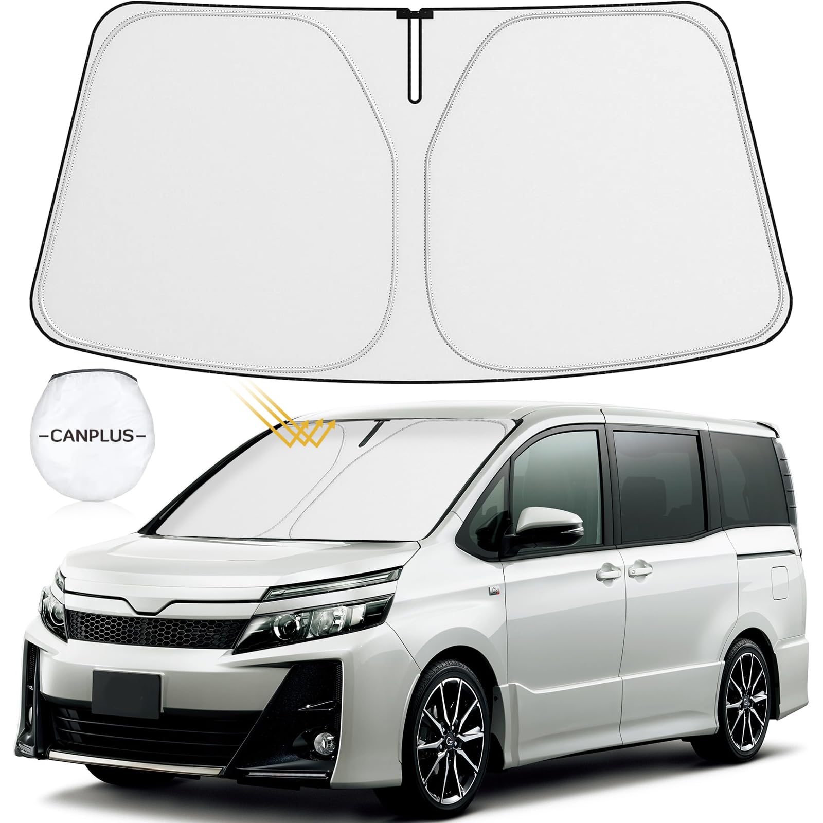 

более 50 Toyota Voxy Noah 80 серия передний солнцезащитный экран VOXY NOAH 80 с января 2014 по 2021 год Автомобильный солнцезащитный экран Затемняющая ткань с защитой от УФ-лучей Защита от солнца