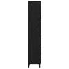 Highboard in Black Oak Look 69.5 x 34 x 180 cm Engineered Wood