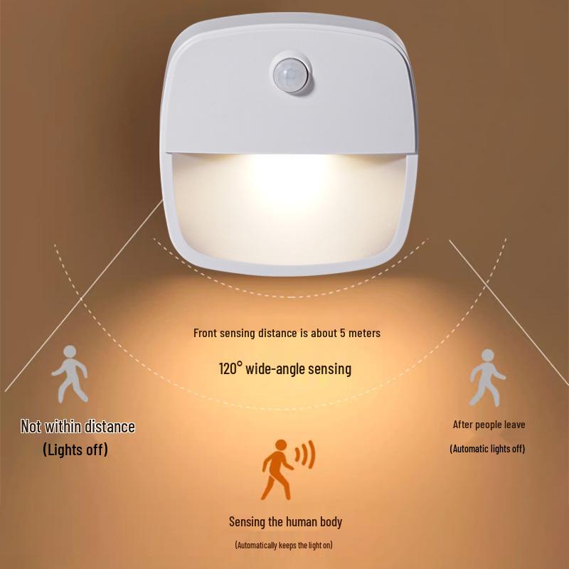 Wireless Smart LED Night Light with Motion Sensor & Battery Power for Hallway & Bedside