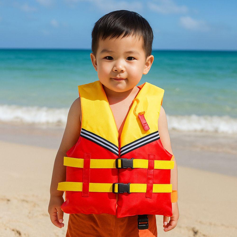 Portable Marine Safety Vest with Whistle Buoyancy Vest Flood Control Boating Vest Fishing