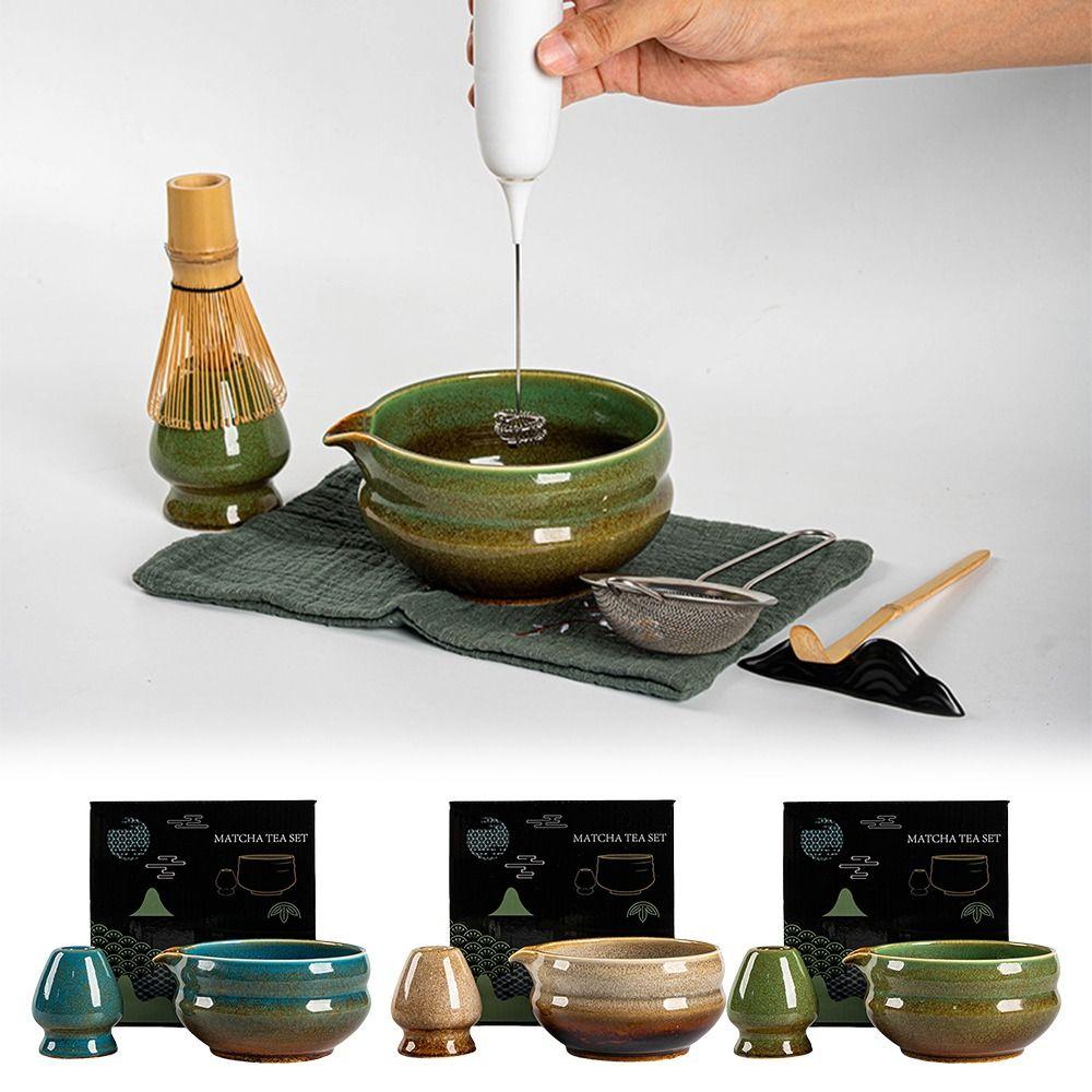 Smooth Matcha Whisk Stand Ceramic Green Tea Maker Cup Tea Ceremony Tool  for Tea Set Accessories