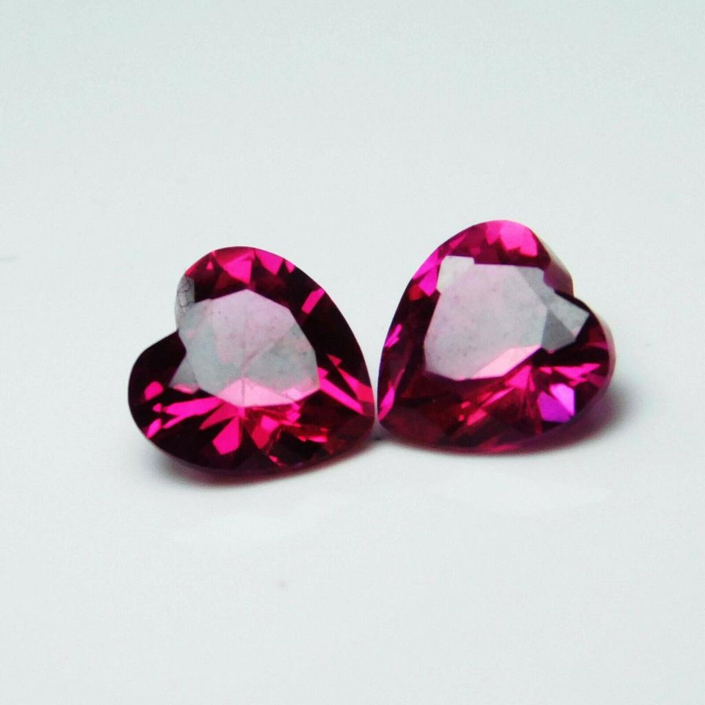 Heart Bloody Red Mogok 6 MM Pair 2.00 Ct Natural Ruby CERTIFIED Loose Gemstone MQ-8474 00