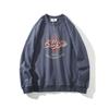 Foreign Trade Export Balance European and American Men's Round Neck Hoodie Fleece-lined Warm Top Fashion Brand Letter Casual Bottoming Shirt Men