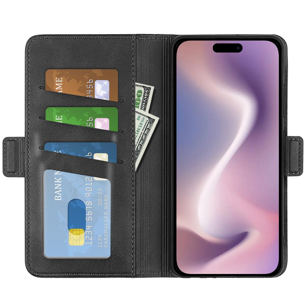 

For iPhone 16 Pro Max Case Folio Flip Leather Wallet Stand Phone Cover Red