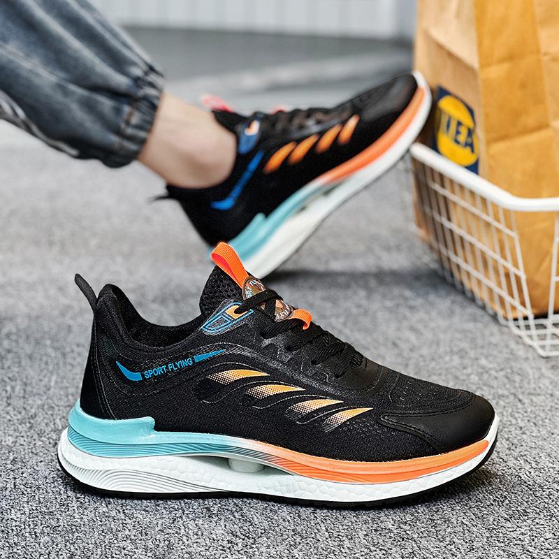 

Новые модные универсальные спортивные туфли сетчатые дышащие кроссовки с мягкой подошвой повседневная обувь импортная модная обувь 39 чёрный