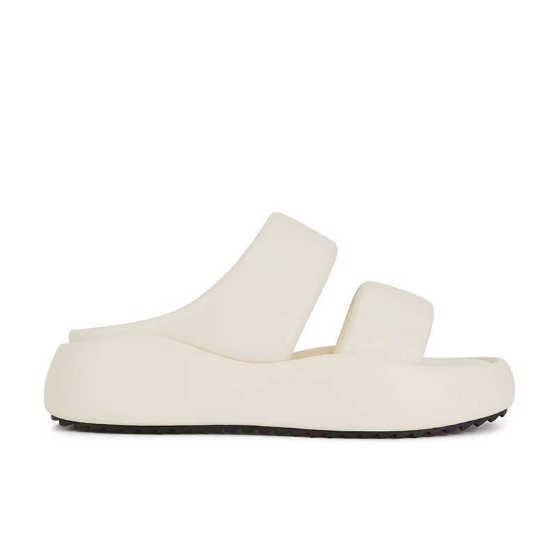 

! Shoes leather double with bread shoes casual thick-soled cool slippers women 40