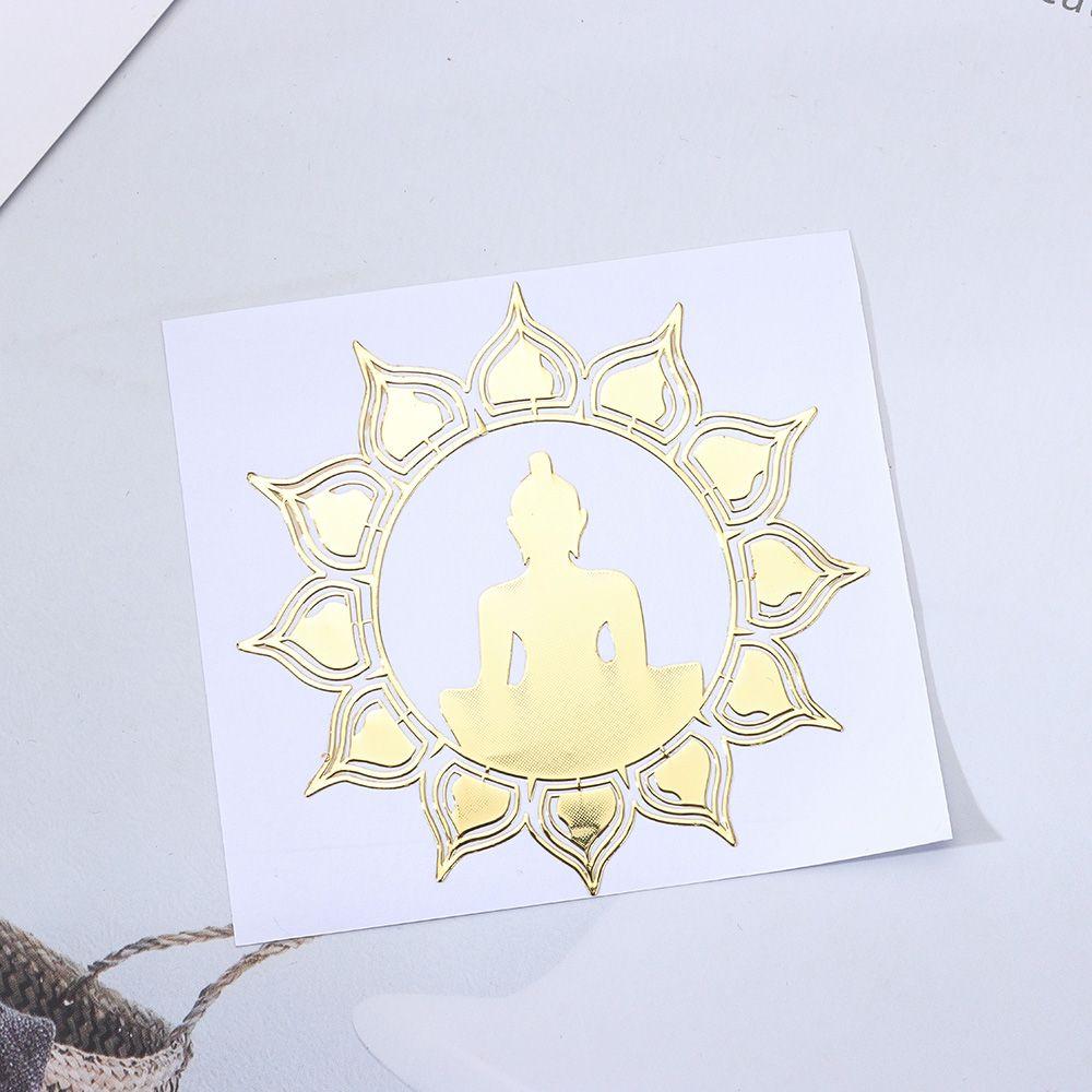Material Epoxy Art Crafts Gold Color Energy Sticker Metal Copper Sticker for Making Mould Sacred Geometric Sticker