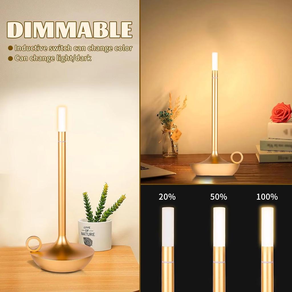 LED Candlelight Camper Table Lamp Rechargeable Touch Night light For Home Descoration Dinner Creative Atmosphere Desk lamp