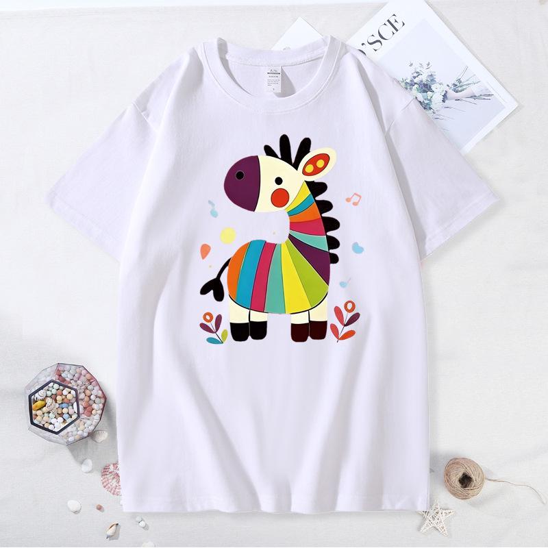 Chinese New Year Family T-Shirts: Year of the Horse Red Zodiac Design, Matching for Parent-Child Festive Party.