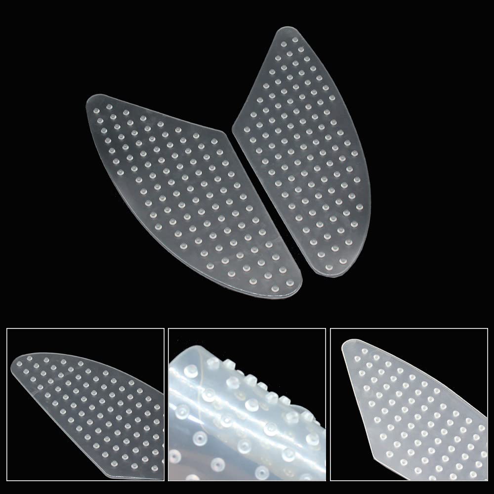 Samcos Motorrad Tankpad Schwarz/Transparent Links und Rechts Set Kniepolster Kniegriff