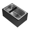 Coffee Waste Bin Large Stainless Steel Detachable Coffee Grounds Knock Box for Cafes Home
