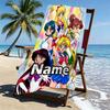 Custom Name Personalized Sailor Moon Print Beach Towel, for Trip Camping Beach Party Home Decor, Birthday Gift for Family & Friends