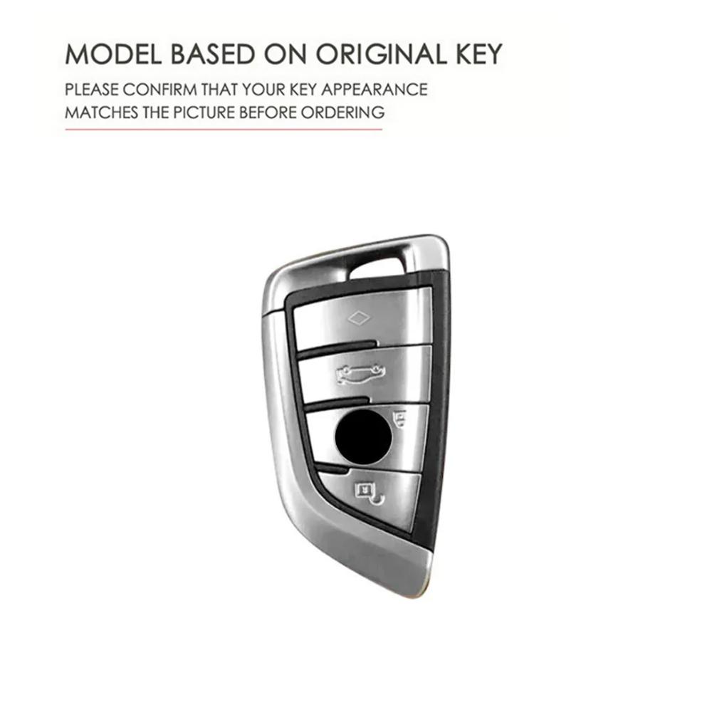Leather Car Key Case Cover Fob Shell For Bmw X1 X3 X5 X6 X7 3 5 6 7 Series G20 G30 G11 F15 F16 G01 G02 F48 Accessories -