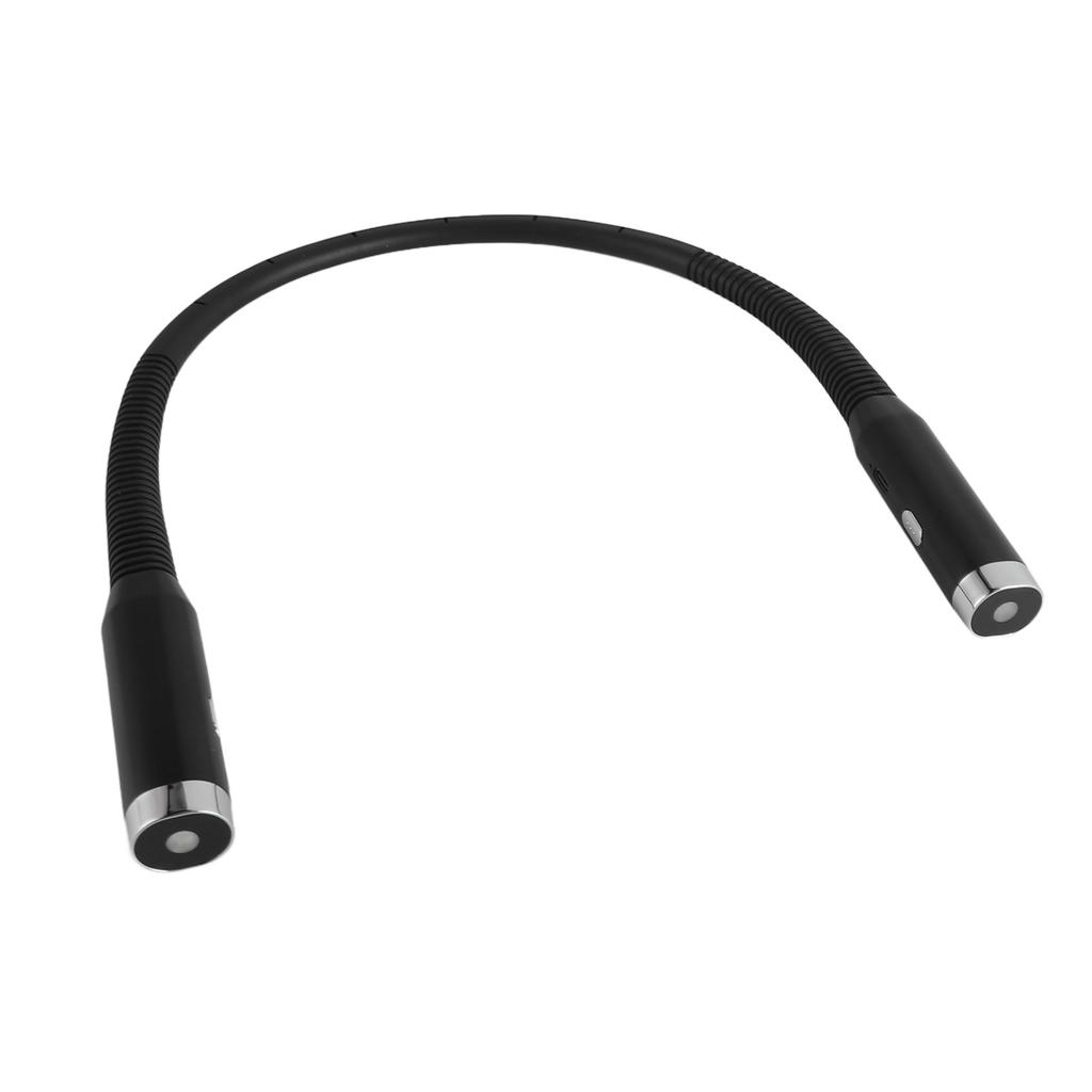 LED Neck Reading Light 3 Colors 3 Brightness Levels Bendable Arm Rechargeable Book Light for