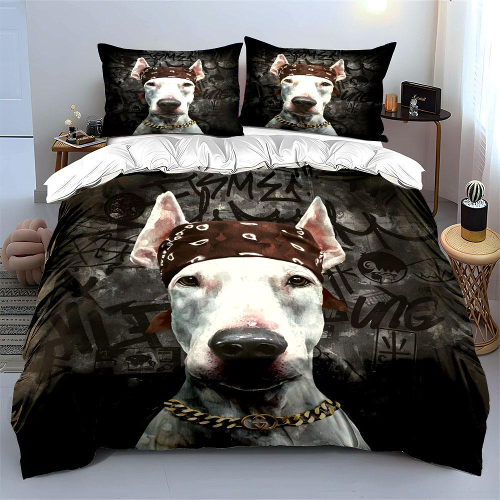 "Urban Style Dog Accessory Set" kid's and adults' bedroom decor, Exquisite three-piece bedding set gift
