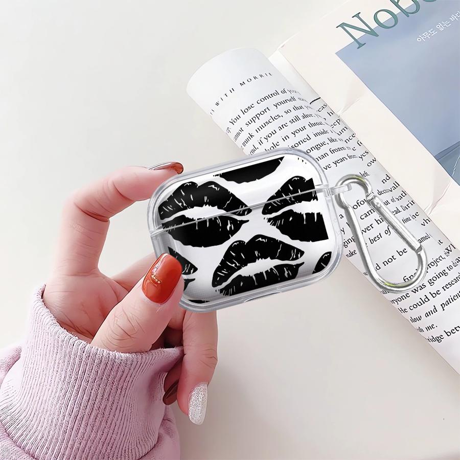 Lippen Kussabdruck Klare Kopfhörerhülle Hülle Für Airpods 4 Pro2 Pro 3 Pro3 1 2
