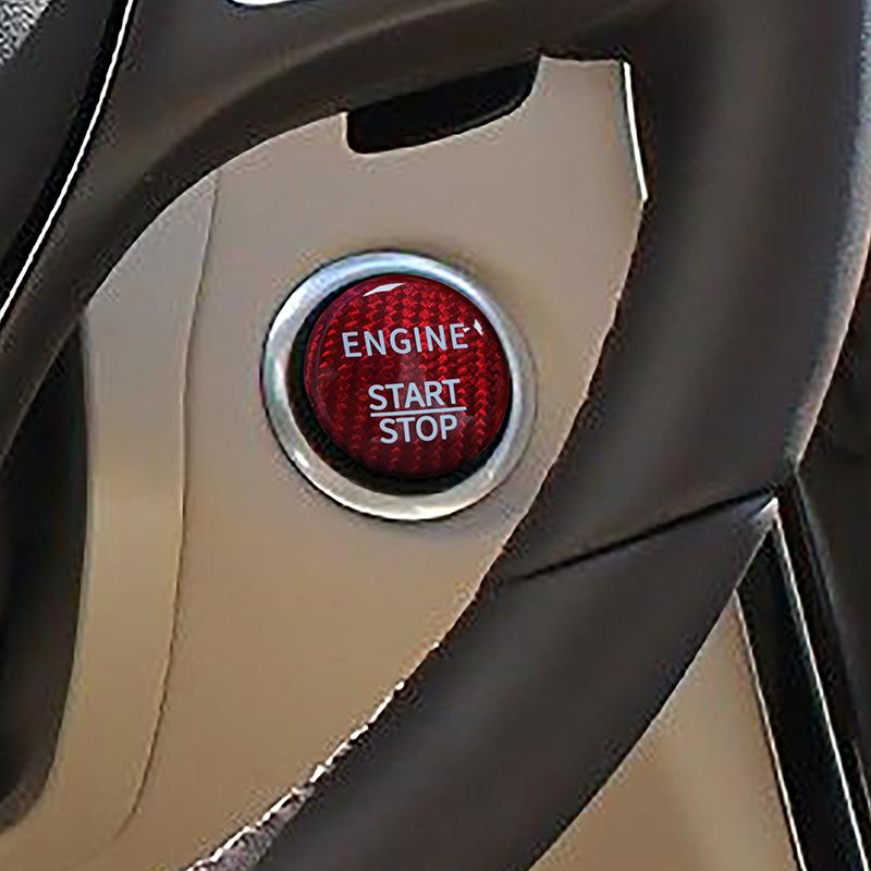Carbon Fiber Sticker Car Start Engine Stop Button Cover Trim For Mercedes Benz A B C E S GLC GLA CLA ML GLE Class W204 W117 W238